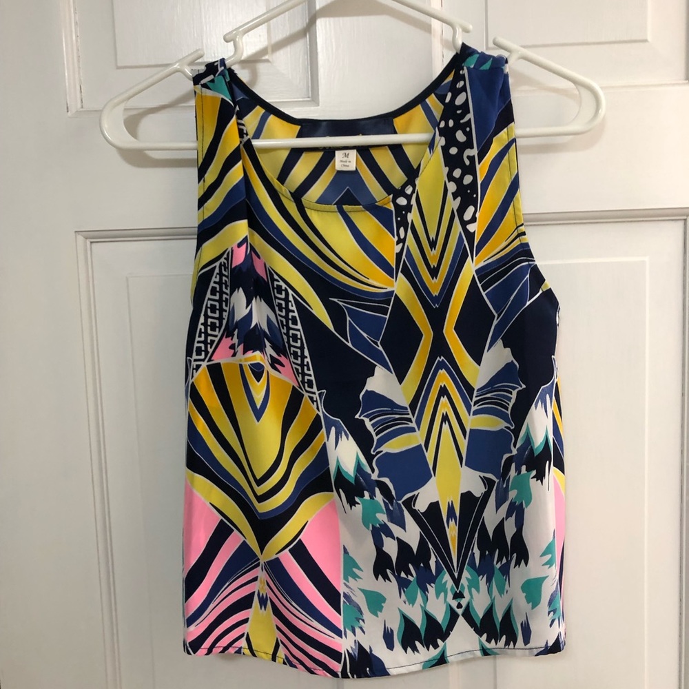 Colorful patterned tank top